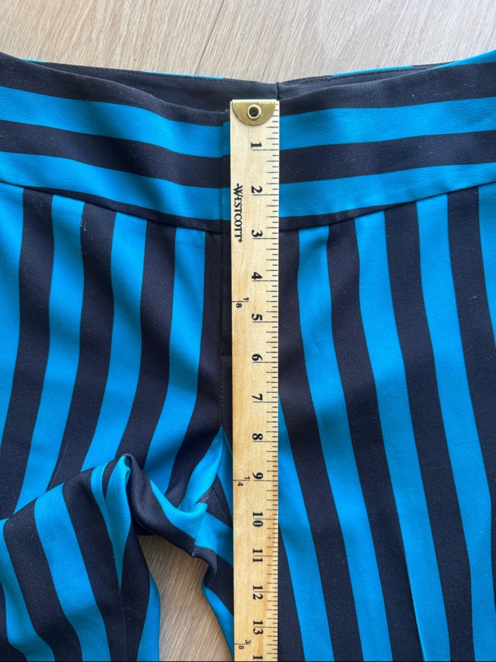Alice + Olivia Olivia Fit-and-Flare Bootcut Pants Positano Stripe Size 6 - Picture 13 of 16